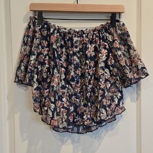 Daytrip Navy and Pink Floral Top